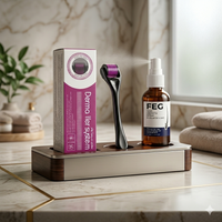Pack of 2 FEG Hair Growth Spray Plus Derma Roller, Suitable For Both Men and Women