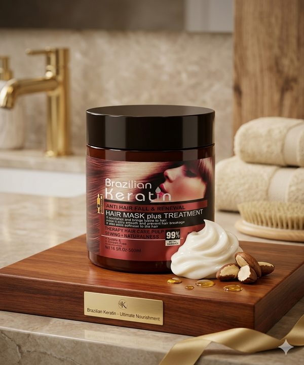 Brazilian Keratin Hair Mask Plus Treatment – Deep Repair & Smoothness Formula