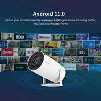 Mini Round Smart Projector - in use